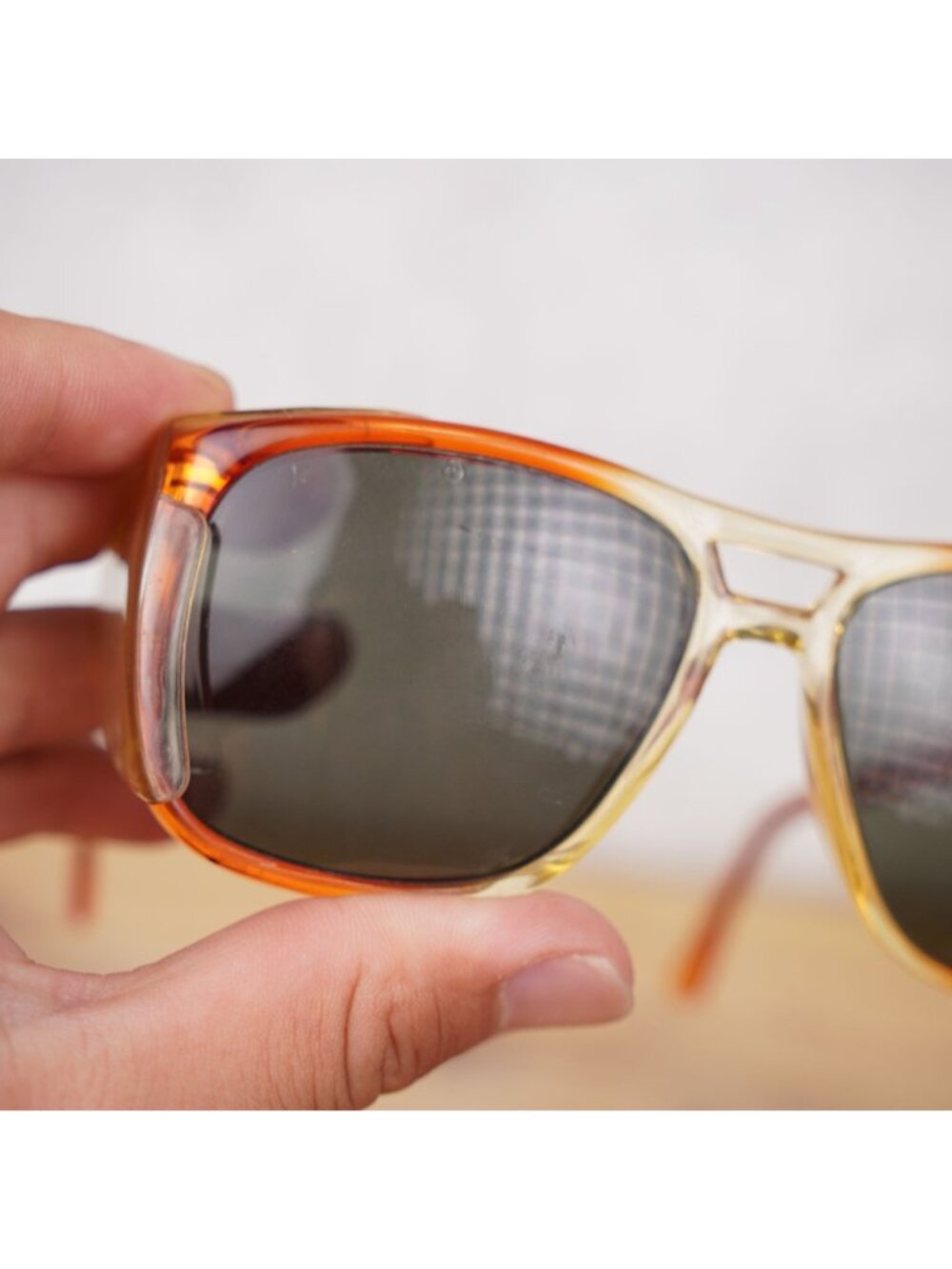Vintage Titmus Z87 Safety Glasses Frame w Side Shields Brown Plastic Hong Kong - Picture 7 of 13